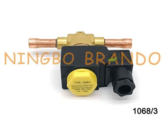 Castel Type Solenoid Valve 3/8'' Solder 1068/3A7 Air Conditioning Freezer Solenoid Valve