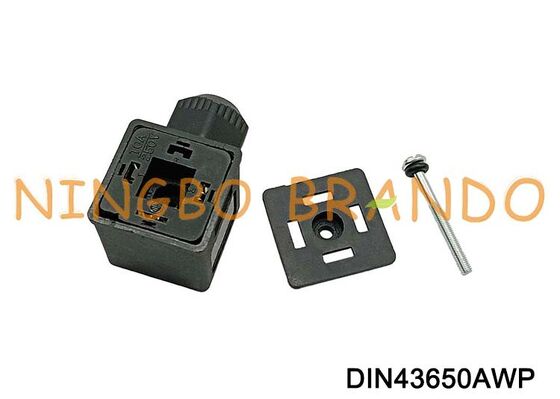 DIN43650A Waterproof Solenoid Valve Coil Connector IP67