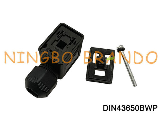 DIN43650B Waterproof Solenoid Valve Coil Connector IP67 DIN 43650 Form B