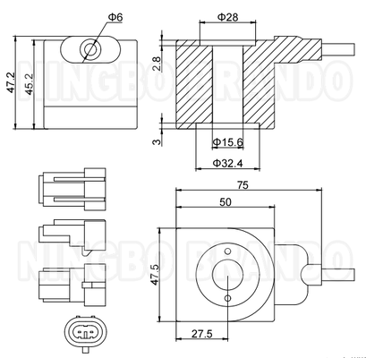 24VDC Solenoid Coil For Bus Truck METATRON Pressure Regulator
