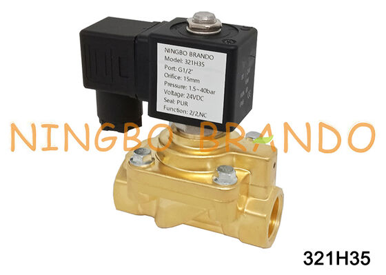 321H35 Parker Type High Pressure Solenoid Valve 2-Way 24VDC Brass G1/2 Inch