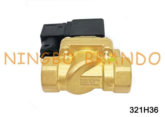 321H36 Parker Type H Series Solenoid Valve 1.5 To 50 Bar Brass High Pressure Valve