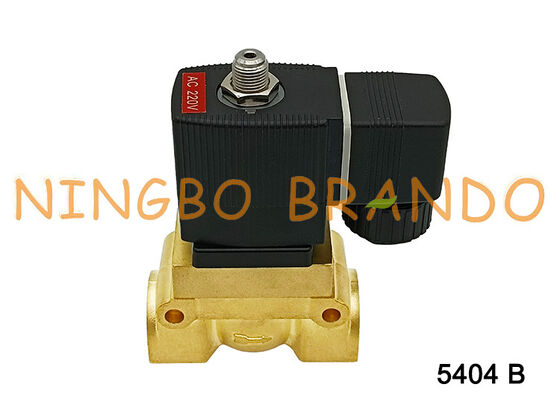 Solenoid Valve G1/2'' NO Brass PTFE 1-40bar 5404 2/2-way Piston Valve