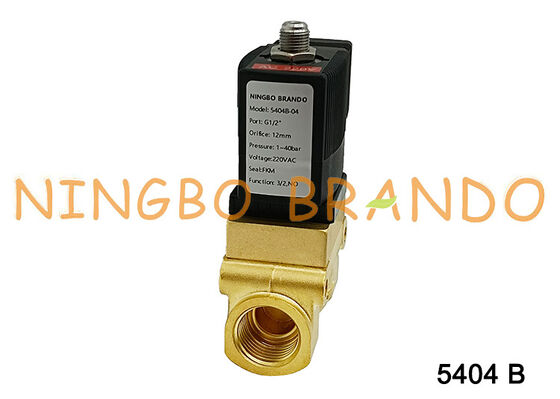 Solenoid Valve G1/2'' NO Brass PTFE 1-40bar 5404 2/2-way Piston Valve