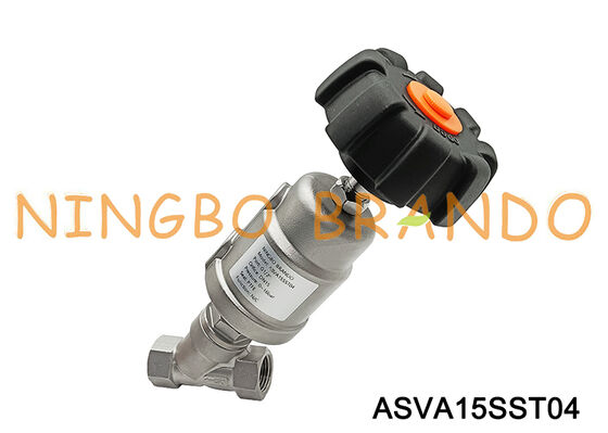 1/2'' Stainless Steel Pneumatic Steam Angle Seat Valve with Opening Adjustment Handle