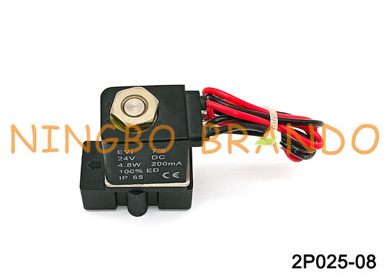 2P025 1/4'' Solenoid Valve Normally Closed 2.5mm Solenoid Valve 24VDC