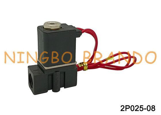 AC220V 2P025-08 1/4'' 2/2 Direct Acting Plastic Pneumatic Solenoid Valve
