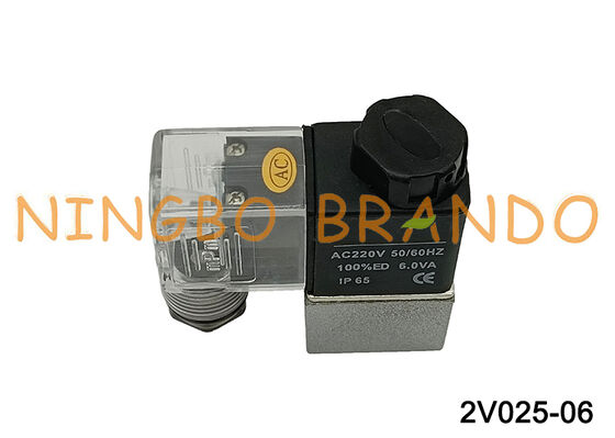 2V025-06 Normally Closed Air Water Oil Solenoid Valve G1/8'' 220V 110V 24V