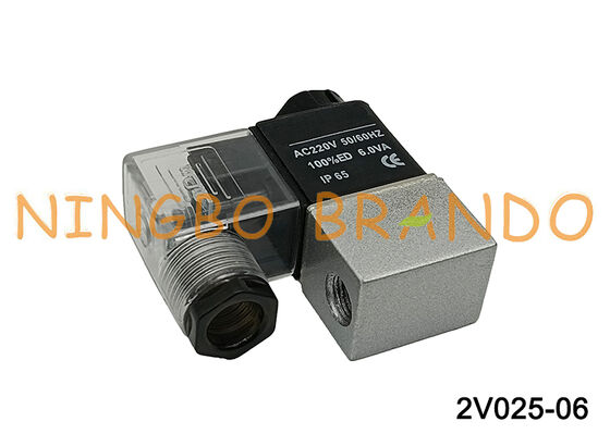 2V025-06 Normally Closed Air Water Oil Solenoid Valve G1/8'' 220V 110V 24V