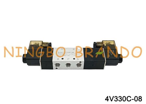 AIRTAC Type 4V330C-08 Solenoid Valve | 5/3 Way Closed Center Pneumatic Valve 1/4 Inch