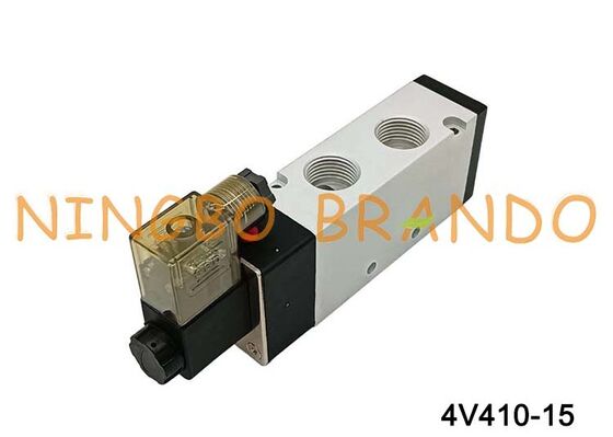 AIRTAC Type 4V410-15 Solenoid Valve 5/2 Way Pneumatic Valve 1/2 Inch Single Solenoid