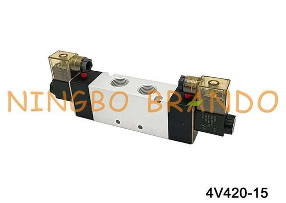 AirTAC Type 4V420-15 Solenoid Valve 5/2 Way Pneumatic Valve
