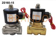 Two Way 1/2'' 2S160-15 Pneumatic Water Solenoid Valve Stainless Steel/Zinc Alloy Body NBR Seal