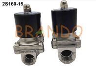 Two Way 1/2'' 2S160-15 Pneumatic Water Solenoid Valve Stainless Steel/Zinc Alloy Body NBR Seal