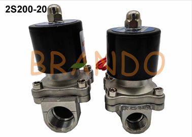 DN20 Stainless Steel 304 Pneumatic Solenoid Water Valve 2S200-20 With Flying Leads Coils