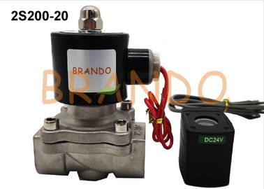 DN20 Stainless Steel 304 Pneumatic Solenoid Water Valve 2S200-20 With Flying Leads Coils