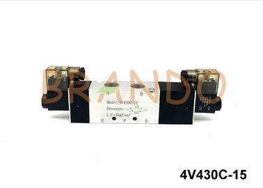 Double Coils Pneumatic Solenoid Valve 4V 400Series Standard Port Size