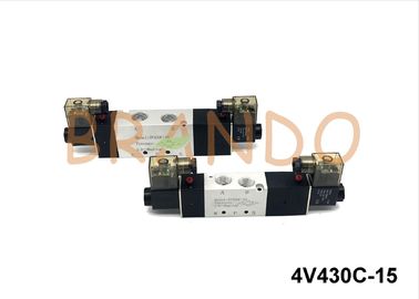 Double Coils Pneumatic Solenoid Valve 4V 400Series Standard Port Size