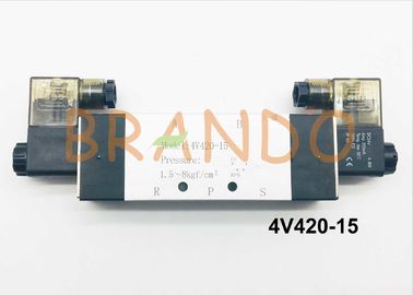 1/2'' Double Coils 5/2 Way Pneumatic Cylinder Valve 4V420-15 0.15-0.8MPa