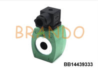 Green Color Pulse Valve Solenoid Coil 14mm Inside Hole Height 39.3mm Copper Material