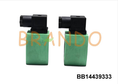 Green Color Pulse Valve Solenoid Coil 14mm Inside Hole Height 39.3mm Copper Material