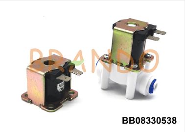 8 Diameter Plastic RO Water Solenoid Coil With Galvanized Iron Bracket AC220V / DC24V
