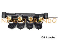 IG1 Apache OMB Type LPG / CNG Rail Injectors HD 4 Cylinders 3 Ohms DC12V