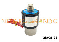 2S025-08 Stainless Steel Body Direct Acting NC 1 / 4  Inch Pneumatic Solenoid Valve AC220V