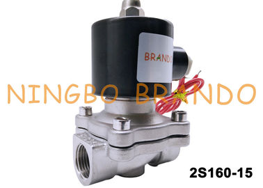 2/2 Way G 1/2 Inch Normal Close Solenoid Valve Stainless Steel Body 2S160-15 AC220V