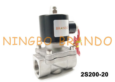 AC220V 3/4 Inch Normal Close 2/2 Way Uflow Stainless Steel Body Solenoid Valve Customized