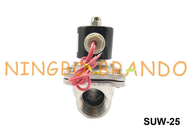 UNID Type 2S250-25 SUW-25 1&quot; Stainless Steel Body NBR Diaphragm Normally Closed Solenoid Valve AC220V DC24V