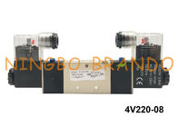 BSPT 1/4&quot; 4V220-08 AirTAC Type Pneumatic Solenoid Valve Double Electrical Control Light DC24V