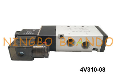 BSP 1/4&quot; 4V310-08 AirTAC Type Pneumatic Solenoid Valve 5/2 Way Single Solenoid DC12V DC24V