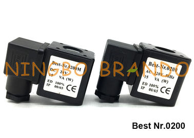 Best-Nr.0200M Solenoid Valve Coil DC24V AC110V AC220V 50Hz 15VA With MPM DIN43650A Connector