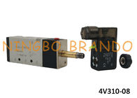 AirTAC Type 4V310-08 5/2 Way 1/4&quot; Single Coil Pneumatic Solenoid Valve With Aluminum Alloy Body AC220V DC24V