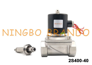 UNI-D Type SUW-40 G1-1/2'' Stainless Steel Solenoid Valve For Water Treatment DC24V AC220V