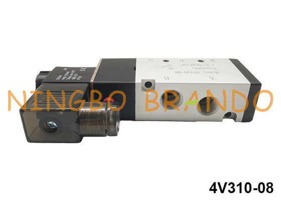 1/4'' NPT 5/2 Way 4V310-08 Electric Air Solenoid Valve Pneumatic Control Pilot Operated