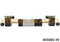 3/8'' NPT BSPT 4V330C-10 Electrical Double Solenoid Pneumatic Valves 5 Port 3 Position