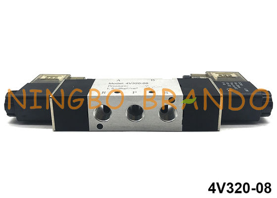 4V320-08 Airtac Type Pneumatic Solenoid Valve 5 Way 2 Position 220VAC