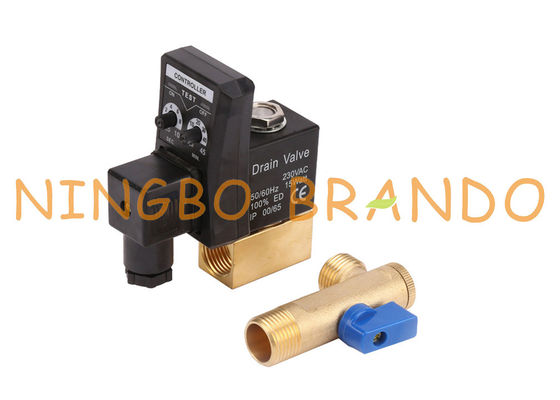 Timer Controlled Air Compressor Auto Drain Valve 1/4'' 1/2'' 110V 220V