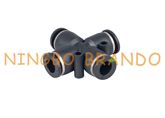 Union Cross Push To Quick Connect Pneumatic Hose Fittings 1/4'' 8mm