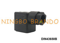 Black MPM DIN 43650B DIN 43650 Form B Solenoid Coil Connector Plug