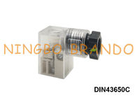 DIN 43650 Form C Solenoid Valve Coil Electrical Connector Plugs With LED