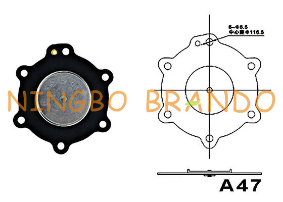 ASCO Type 1-1/2 Inch SCG353A047 Dust Collector Pulse Valve Diaphragm Repair Kit C113827