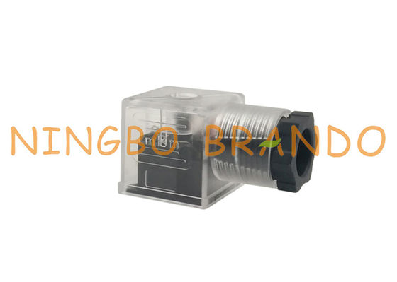 IP65 3Pin MPM 18mm DIN43650 A White Transparent Solenoid Coil Connector