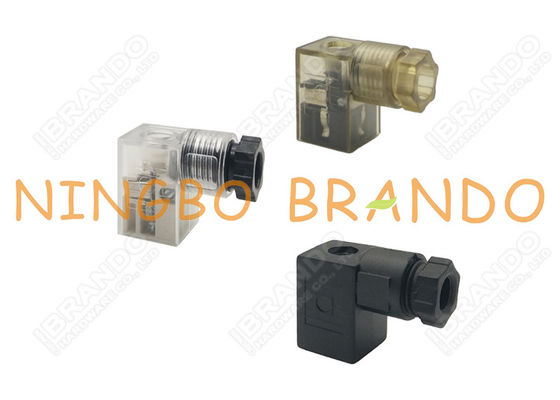 MPM 8.0mm 3Pin Black Transparent DIN 43650 Form C Solenoid Coil Connector