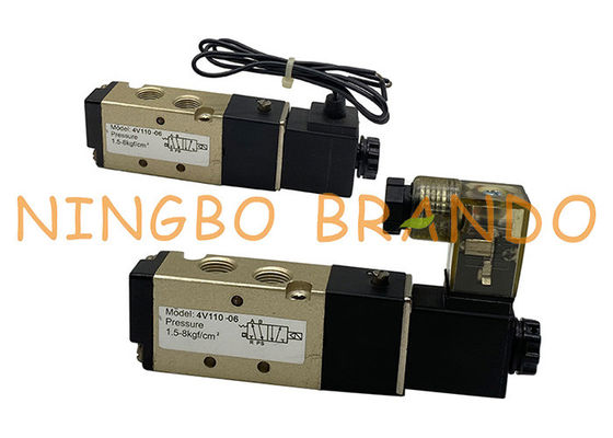 5/2 Way 4V110-06 1/8'' Grommet Terminal Pneumatic Solenoid Valve