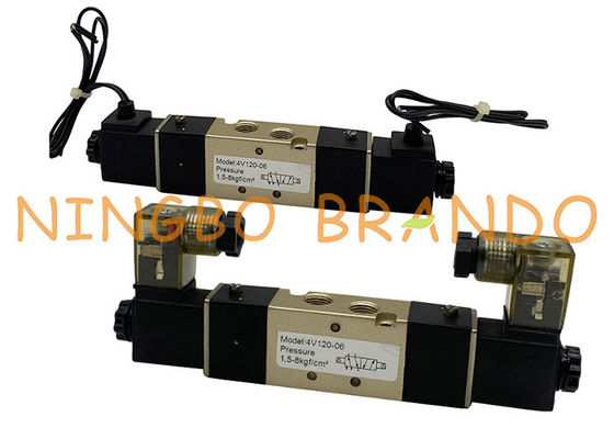 4V120-06 5/2 Way DIN Connector Fly Leads Pneumatic Air Control Valve