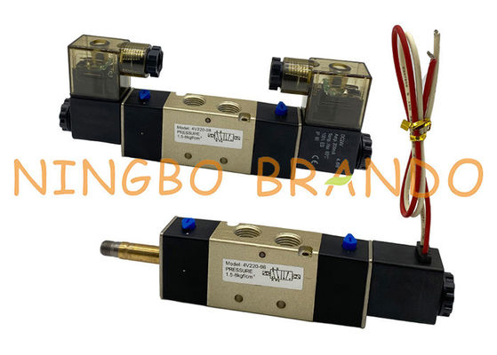 4V220-08 4V200 Series 1/4'' Double Coil Pneumatic Solenoid Valve