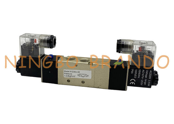 4V230C-08 5/3 Way 1/4'' Terminal Grommet Pneumatic Air Solenoid Valve